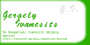 gergely ivancsits business card